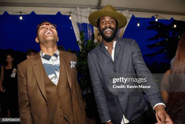 Maxwell and Gary Clark Jr. Attend Apollo in the Hamptons 2017: hosted by Ronald O. Perelman at The Creeks on August 12, 2017 in East Hampton, New...