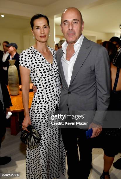 Annette Roque and Matt Lauer attend Apollo in the Hamptons 2017: hosted by Ronald O. Perelman at The Creeks on August 12, 2017 in East Hampton, New...