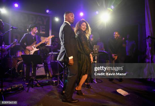 Jamie Foxx and Priyanka Chopra perform onstage at Apollo in the Hamptons 2017: hosted by Ronald O. Perelman at The Creeks on August 12, 2017 in East...