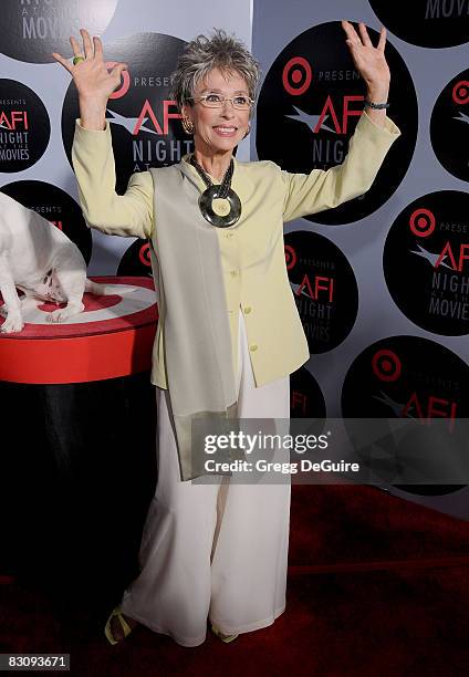 Actress Rita Moreno arrives at the AFI Night at the Movies presented by TARGET at the Arclight Theater on October 1, 2008 in Hollywood, California.