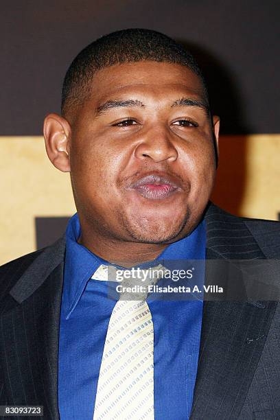 Actor Omar Benson Miller attends "Miracle At St. Anna" premiere at Warner Moderno Cinema on October 2, 2008 in Rome, Italy.