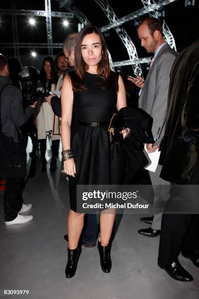 Elodie Bouchez attends the Yves Saint Laurent fashion show during Paris Fashion Week at the Grand Palais n October 2, 2008 in Paris, France.