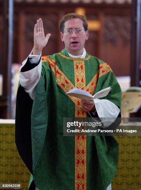 Rev Tim Alban Jones, the Vicar of Soham, larrives to take the weekly Holy Communion at St Andrew's Church in Cambridgeshire, following the murder of...