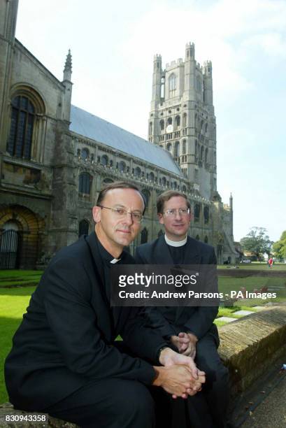 The Vice-Dean of Ely Cathedal John Inge and Rev Tim Alban Jones from St Andrew's Church, Soham, sit outside Ely Cathedral, discussing Friday's...