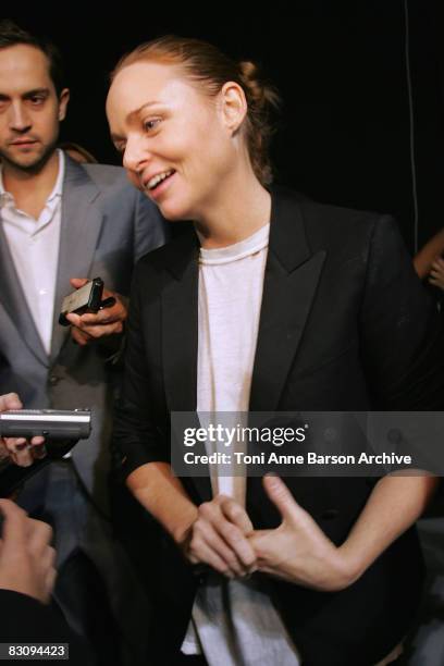 Designer Stella McCartney attends the Stella McCartney fashion show during Paris Fashion Week at Carreau du Temple October 2, 2008 in Paris, France.