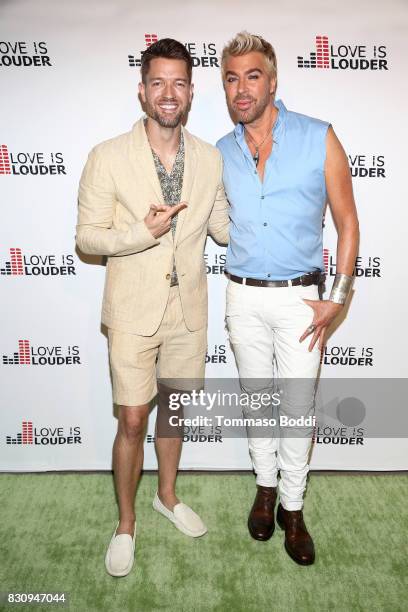 Chaz Dean and Ronnie Kroell attend the Chaz Dean Summer Party 2017 Benefiting Love Is Louder on August 12, 2017 in Los Angeles, California.