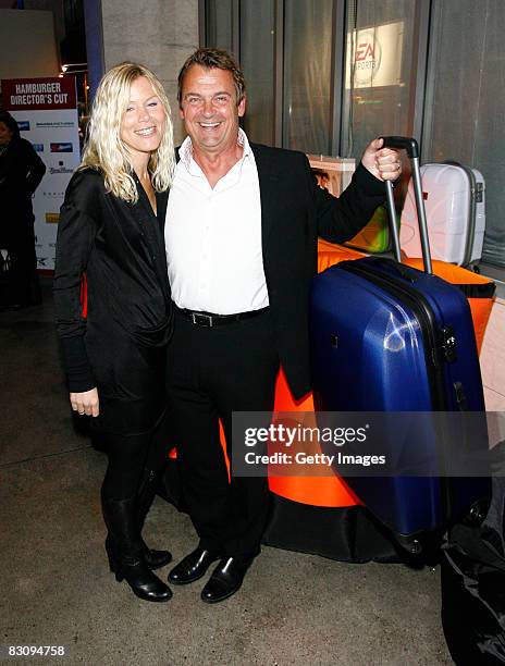 Krystian Martinek and his wife Hilli attend the Hamburger Director's Cut on October 2, 2008 in Hamburg, Germany.