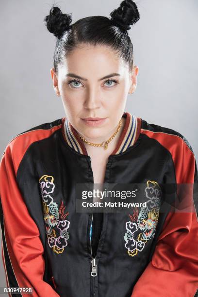 Singer Bishop Briggs poses for a portrait backstage during the Summer Camp Music Festival hosted by 107.7 the End at Marymoor Park on August 12, 2017...