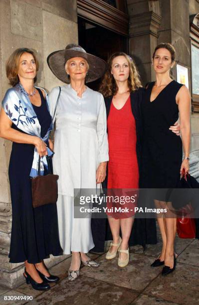 Sheila Hancock , widow of the late John Thaw, arriving for his memorial service with her daughters Melanie, Joanna and Abigail, at St....