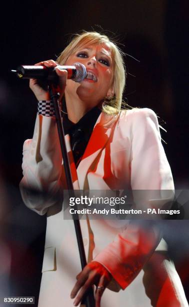 Nicole Appleton performs during Chris Tarrant's Capital Request concert at Wembley Arena in London.
