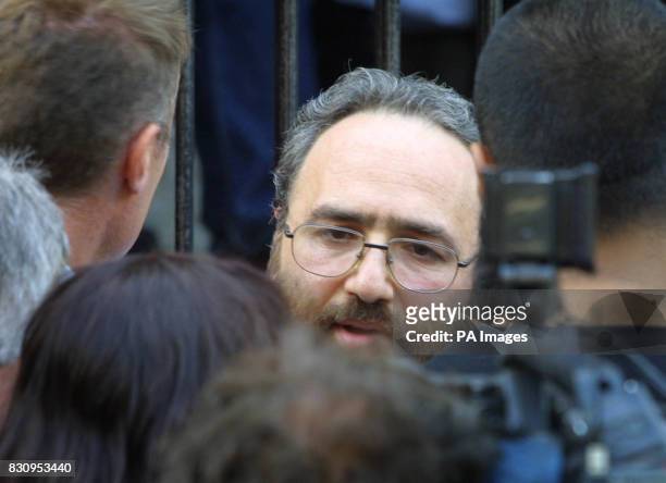 Sheik Omar Bakri Mohammed outside of the Finsbury Park Mosque, London, where a controversial conference on the September 11 terror attacks was at the...