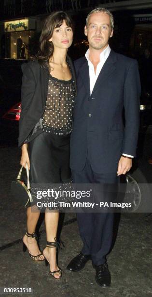 Model Lisa B with her partner Anton arrive at San Lorenzo in London for a private dinner to celebrate the opening of a new concession at Harvey...