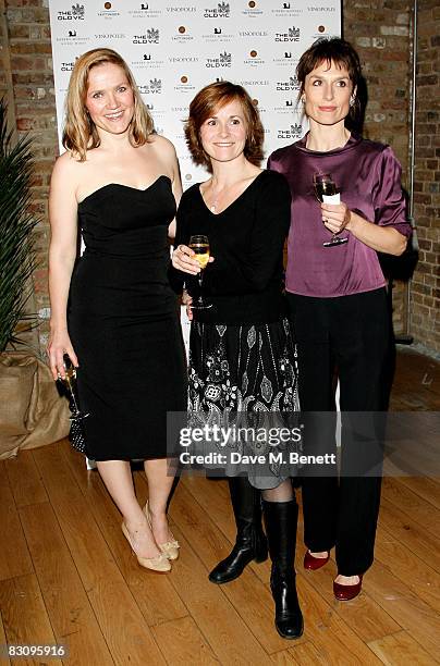 Jessica Hynes, Amanda Root and Amelia Bullmore attend the press night of 'The Norman Conquests', at Vinopolis on October 2, 2008 in London, England.