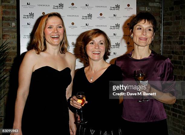 Jessica Hynes, Amanda Root and Amelia Bullmore attend the press night of 'The Norman Conquests', at Vinopolis on October 2, 2008 in London, England.
