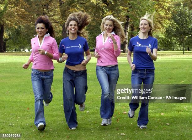Clasical music quartet Bond Gay-Yee Westerhoff, Haylie Ecker, Eos Chater and Tania Davis, during a photocall in London's Hyde Park to launch Stride...