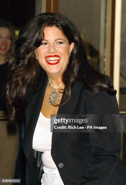 Former White House intern Monica Lewinsky arrives for the film premiere of "About Schmidt" during the opening of the 40th New York Film Festival at...