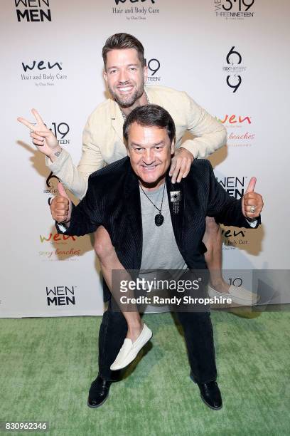 Ronnie Kroell and Eddie Lobo attend Chaz Dean summer party benefiting Love Is Louder on August 12, 2017 in Los Angeles, California.