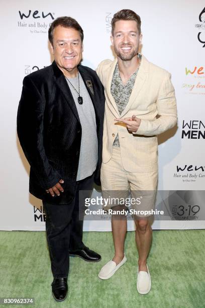 Eddie Lobo and Ronnie Kroell attend Chaz Dean summer party benefiting Love Is Louder on August 12, 2017 in Los Angeles, California.