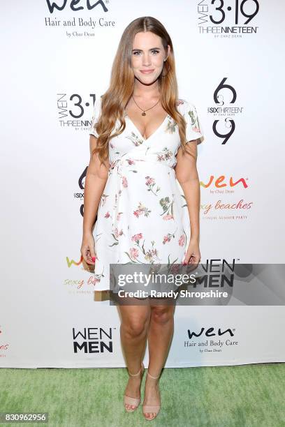 Nina Smidt attends Chaz Dean summer party benefiting Love Is Louder on August 12, 2017 in Los Angeles, California.