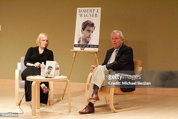 Actress Katie Wagner interviews her father actor Robert Wagner at An Evening with Actor Robert Wagner on October 2, 2008 in Santa Monica, California.
