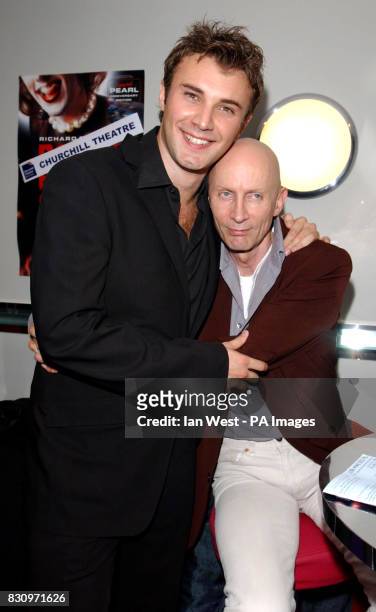 Jonathan Wilkes & Richard O'Brien at the Rocky Horror Show - 30th anniversary tour - press night at the Churchill Theatre in Bromley.The show stars...