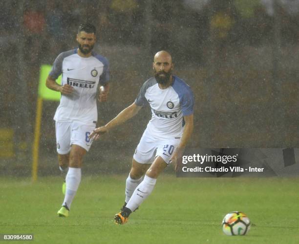 Borja Valero of FC Internazionale in action during the Pre-Season Friendly match between FC Internazionale and Real Betis at Stadio Via del Mare on...