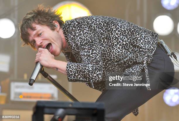 Matt Shultz of Cage The Elephant performs on Day 2 of Outside Lands Music & Arts Festival at Golden Gate Park on August 12, 2017 in San Francisco,...