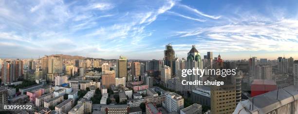 urumqi city of xinjiang city fengguang - urban skyline xinjiang stock pictures, royalty-free photos & images