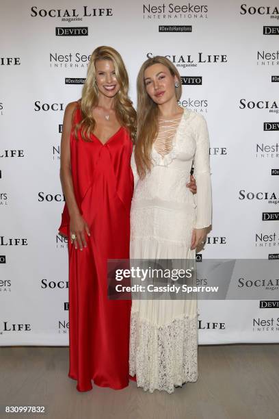 Beth Stern and Devorah Rose attend the Social Life Magazine Nest Seekers August Issue Party on August 12, 2017 in Southampton, New York.