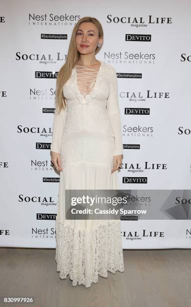 Devorah Rose attends the Social Life Magazine Nest Seekers August Issue Party on August 12, 2017 in Southampton, New York.