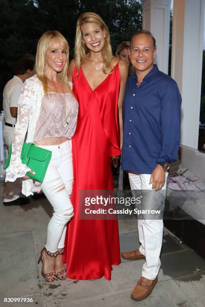 Gail Greenberg, Beth Stern and Dr.Stephen Greenberg attend the Social Life Magazine Nest Seekers August Issue Party on August 12, 2017 in...