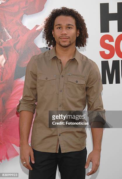 Actor Corbin Bleu attends the photocall for 'High School Musical 3:Senior Year' at the ME Hotel on October 3, 2008 in Madrid, Spain.