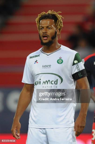 Lois Diony of Saint Etienne during the Ligue 1 match between SM Caen and AS Saint Etienne at Stade Michel D'Ornano on August 12, 2017 in Caen.