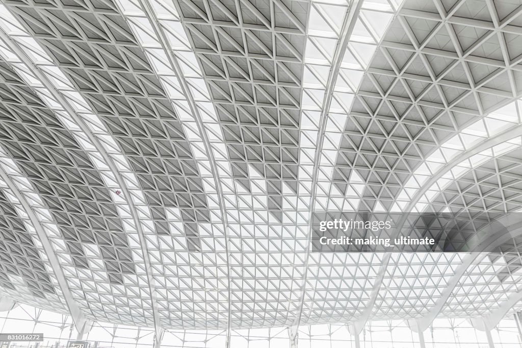 Metal Roof Structure Of Office Building Ceiling