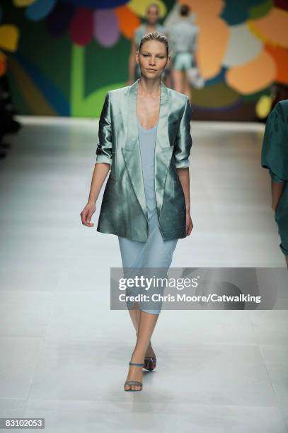 Model walks the runway during the Stella McCartney show part of Paris Fashion Week Spring/Summer 2009 on October 02,2008 in Paris,France.