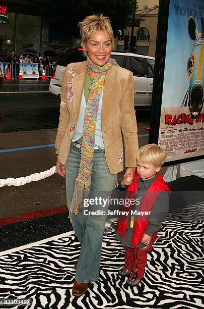 Sharon Stone and son Roan