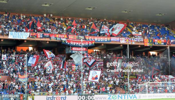 Genoa supporters during the TIM Cup match between Genoa CFC and AC Cesena at Stadio Luigi Ferraris on August 13, 2017 in Genoa, Italy.