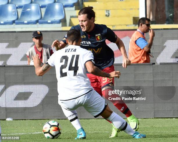 Nikola Ninkovic in action during the TIM Cup match between Genoa CFC and AC Cesena at Stadio Luigi Ferraris on August 13, 2017 in Genoa, Italy.