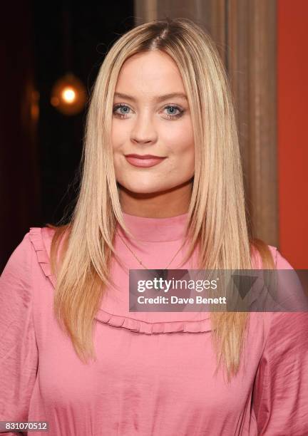 Laura Whitmore attends a VIP preview screening of "Tulip Fever" at The Soho Hotel on August 13, 2017 in London, England.