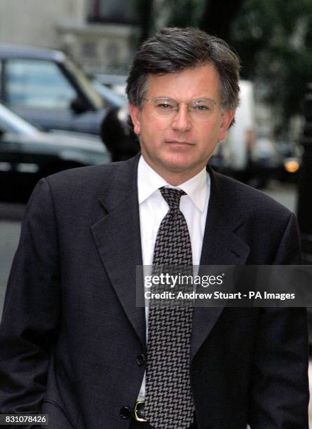 Stephen Byers, Trade and Industry Secretary, leaving Downing Street in London, after holding talks with Carlos Ghosn, President of Japanese car maker...