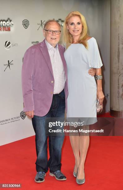 Joseph Vilsmaier and his partner Birgit Muth during 'Bullyparade - Der Film' premiere at Mathaeser Filmpalast on August 13, 2017 in Munich, Germany.