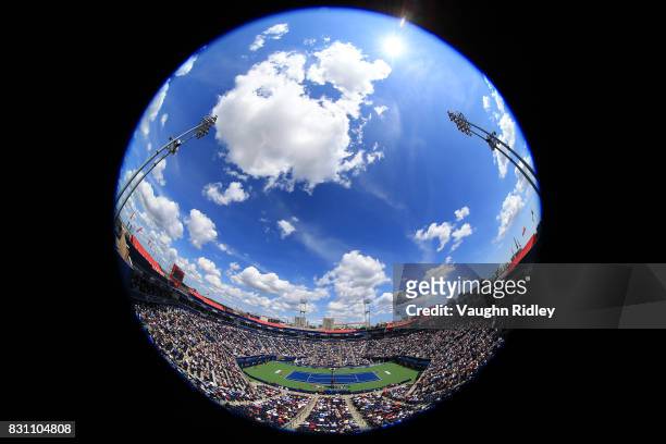 General view of Centre Court during the Women's Final between Elina Svitolina of Ukraine and Caroline Wozniacki of Denmark on Day 9 of the Rogers Cup...