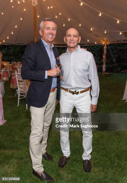 Paul Chevalier and Host Michael Braverman attend Hamptons Magazine's Private Dinner Celebrating East Hampton Library Authors Nighton August 12, 2017...