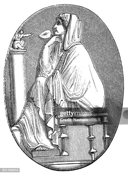 calpurnia - caesar stock illustrations