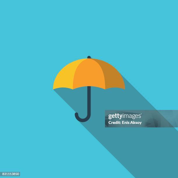 umbrella flat icon - fashion design minimalist edgy stock illustrations