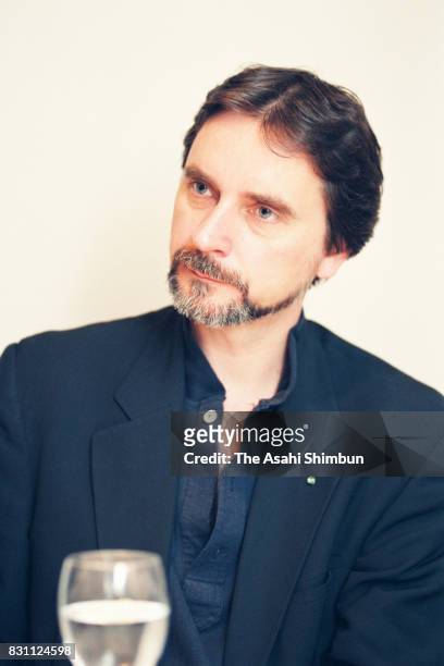 Choreographer Jiri Kylian speaks during the Asahi Shimbun interview on June 13, 1993 in Tokyo, Japan.