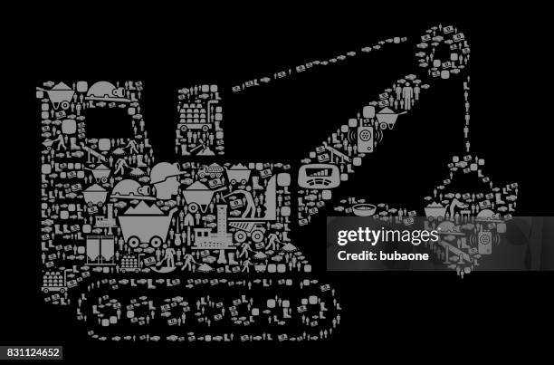 mining truck mining industry vector icon background - gold mining stock illustrations