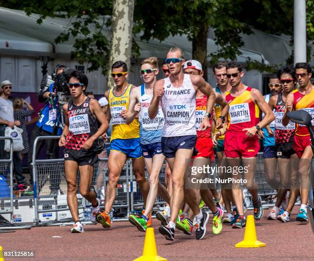 Men 20 K Race Walk at IAAF World Championships in London, UK on August 13, 2017. The race took place on The Mall, most picturesque street of London...
