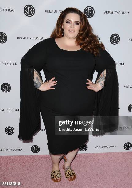 Model Tess Holliday attends the 5th annual Beautycon festival at Los Angeles Convention Center on August 13, 2017 in Los Angeles, California.