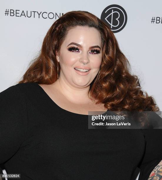 Model Tess Holliday attends the 5th annual Beautycon festival at Los Angeles Convention Center on August 13, 2017 in Los Angeles, California.